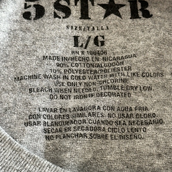 5 STAR MEN’S US OF AMERICA IN GOD WE TRUST GRAPHIC SHORT SLEEVE T-SHIRT SZ L - Picture 6 of 10